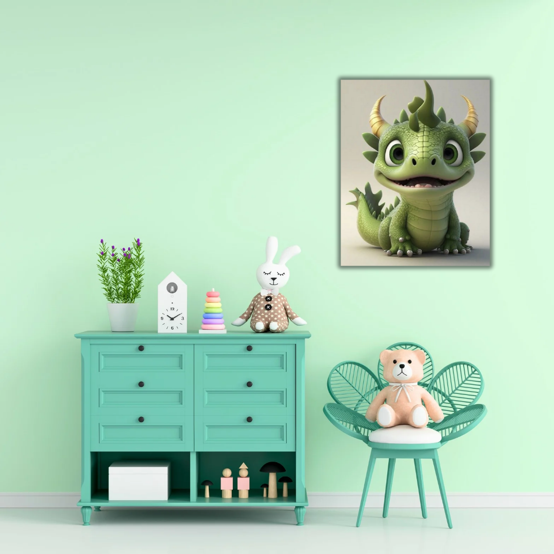 Tableau Enfant Dragon Bébé Mignon - Tabluxe