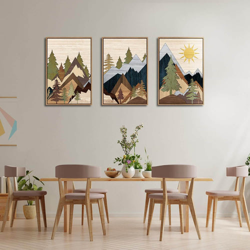 Tableaux Muraux Encadrés Thème Montagnard