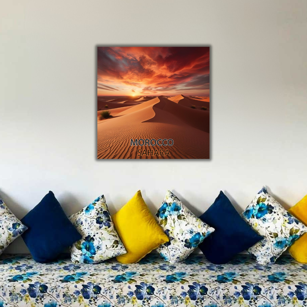 tableau-sahara-marocaine-coucher-de-soleil