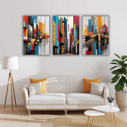 Trois Tableaux Artistiques Imprimés sur Toile