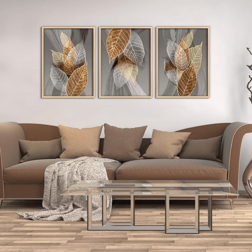 Triptyque abstrait imprimé pour une décoration moderne - Tabluxe
