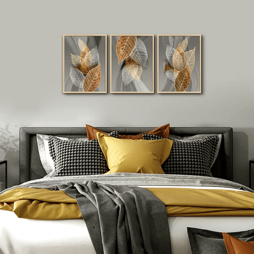 Triptyque abstrait imprimé pour une décoration moderne - Tabluxe
