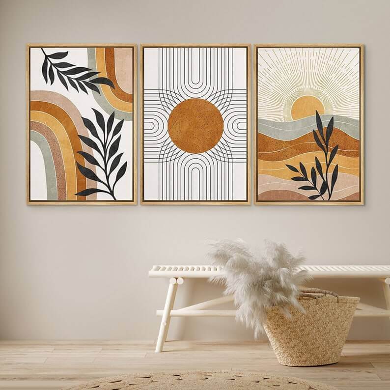 Ensemble de 3 Tableaux Muraux Bohèmes - Tabluxe