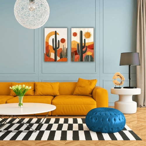 Deux Tableaux Abstraits sur Toile de luxe - Tabluxe
