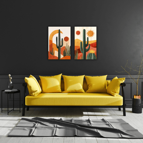 Deux Tableaux Abstraits sur Toile de luxe - Tabluxe
