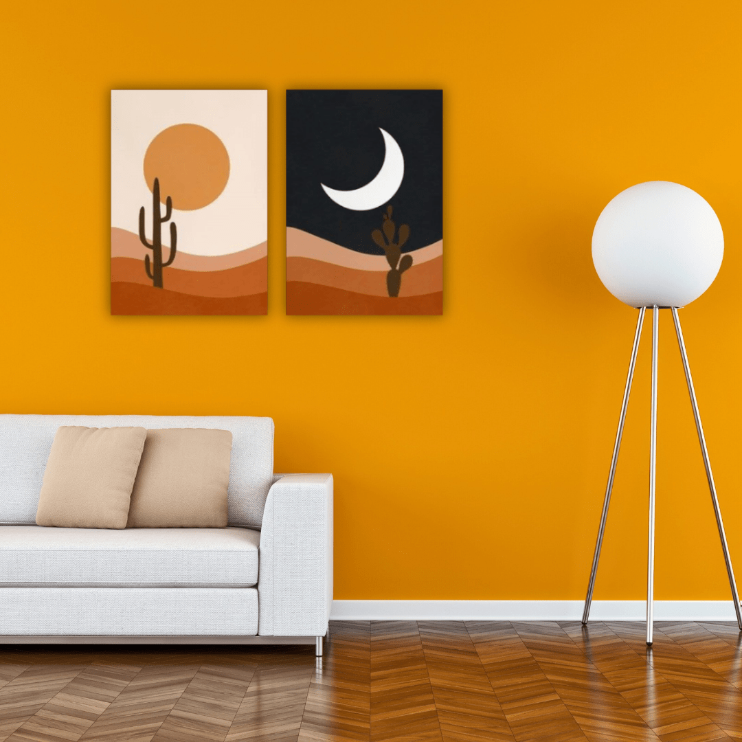 Duo de Tableaux Abstraits sur Toile - Tabluxe