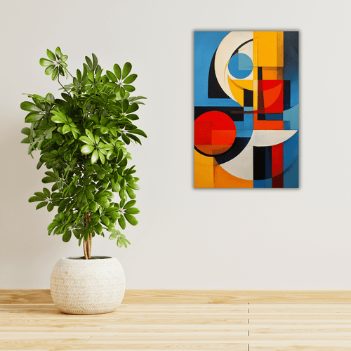 Tableau abstrait imprimé sur toile avec couleurs vives - Tabluxe
