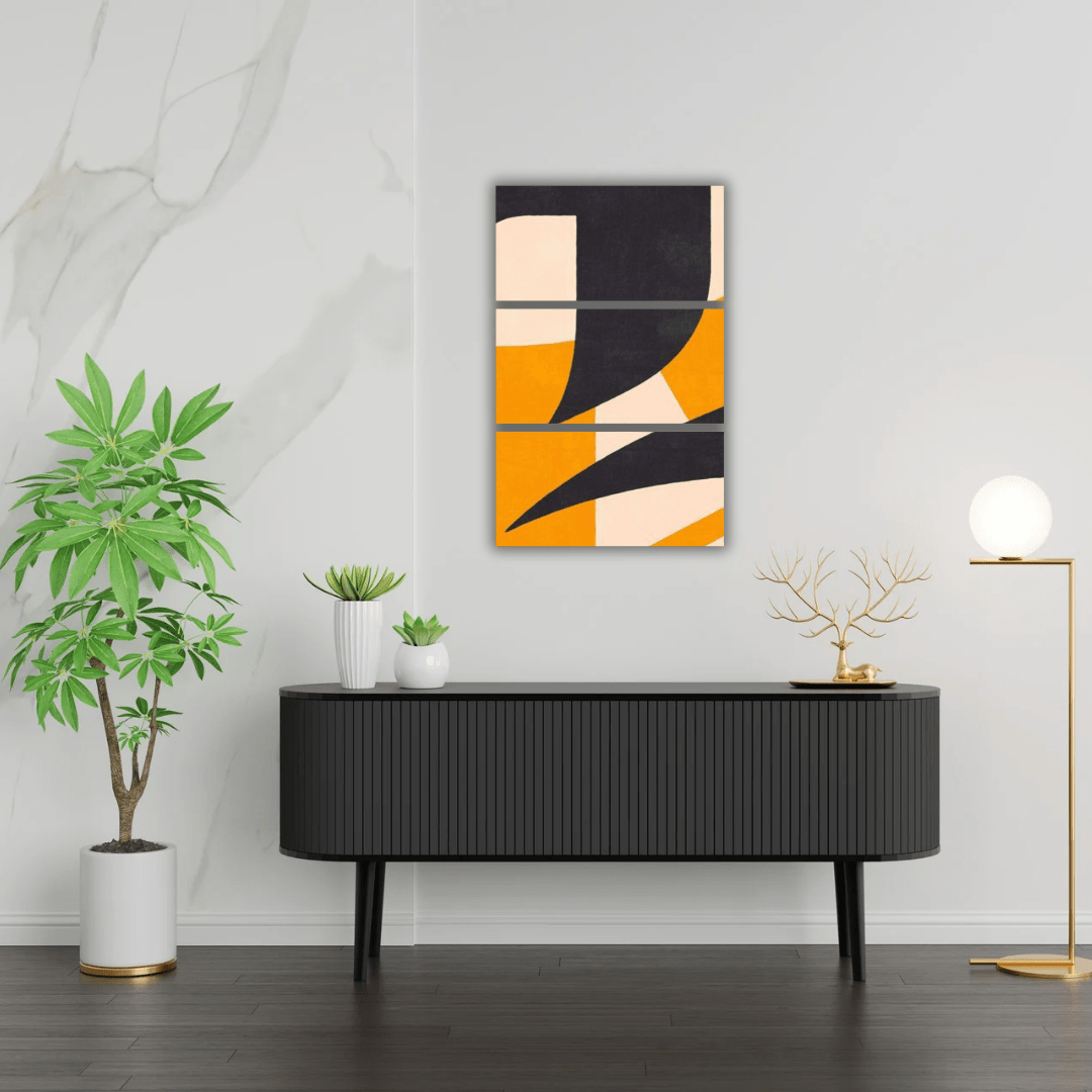 Tableau en Trois Sections – Élégance et Modernité - Tabluxe