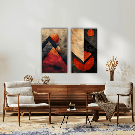 Tableaux Abstraits Géométriques Imprimés sur Toile - Tabluxe