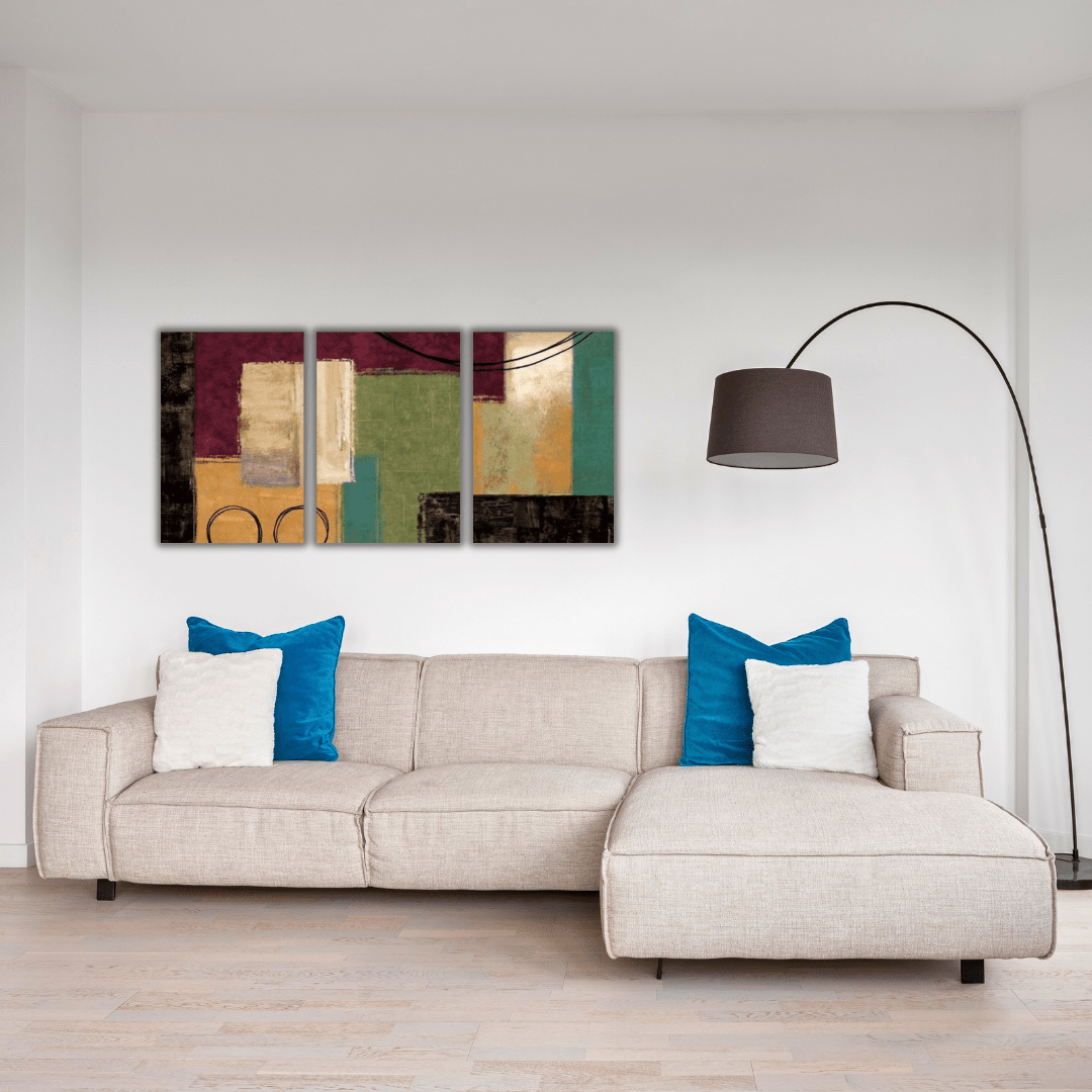 Trois tableaux abstraits imprimés pour enrichir la décoration de votre maison - Tabluxe