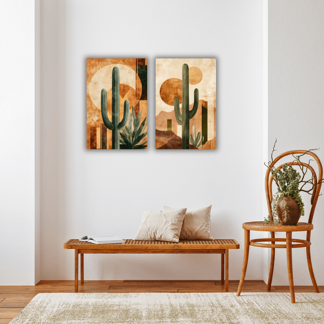 Tableaux imprimés sur toile avec un design désertique moderne - Tabluxe