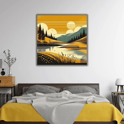 Tableau Artistique Abstrait Inspiré de la Nature