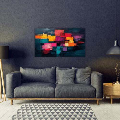 Une œuvre abstraite vibrante et émotive sur toile - Tabluxe
