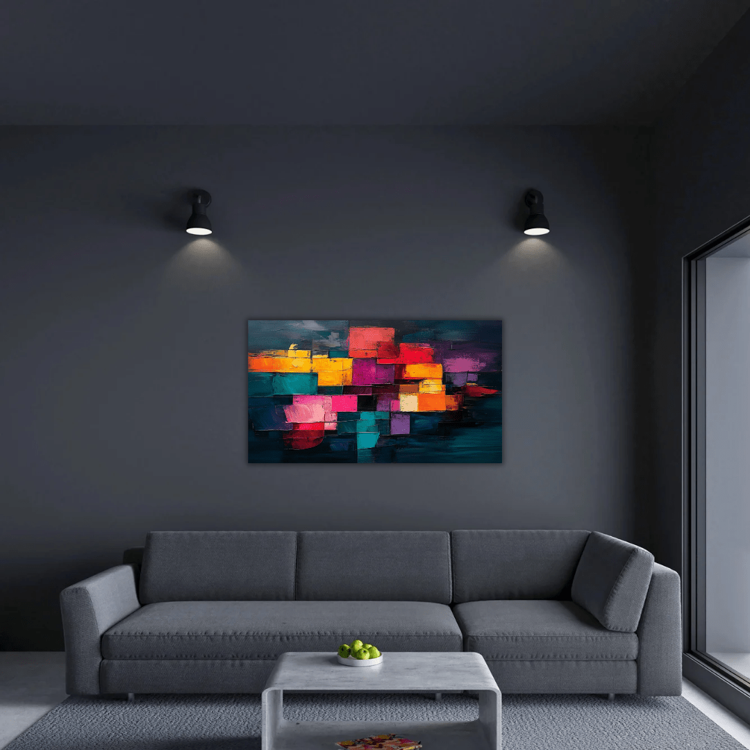Une œuvre abstraite vibrante et émotive sur toile - Tabluxe