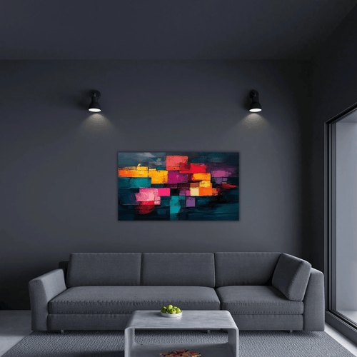 Une œuvre abstraite vibrante et émotive sur toile - Tabluxe
