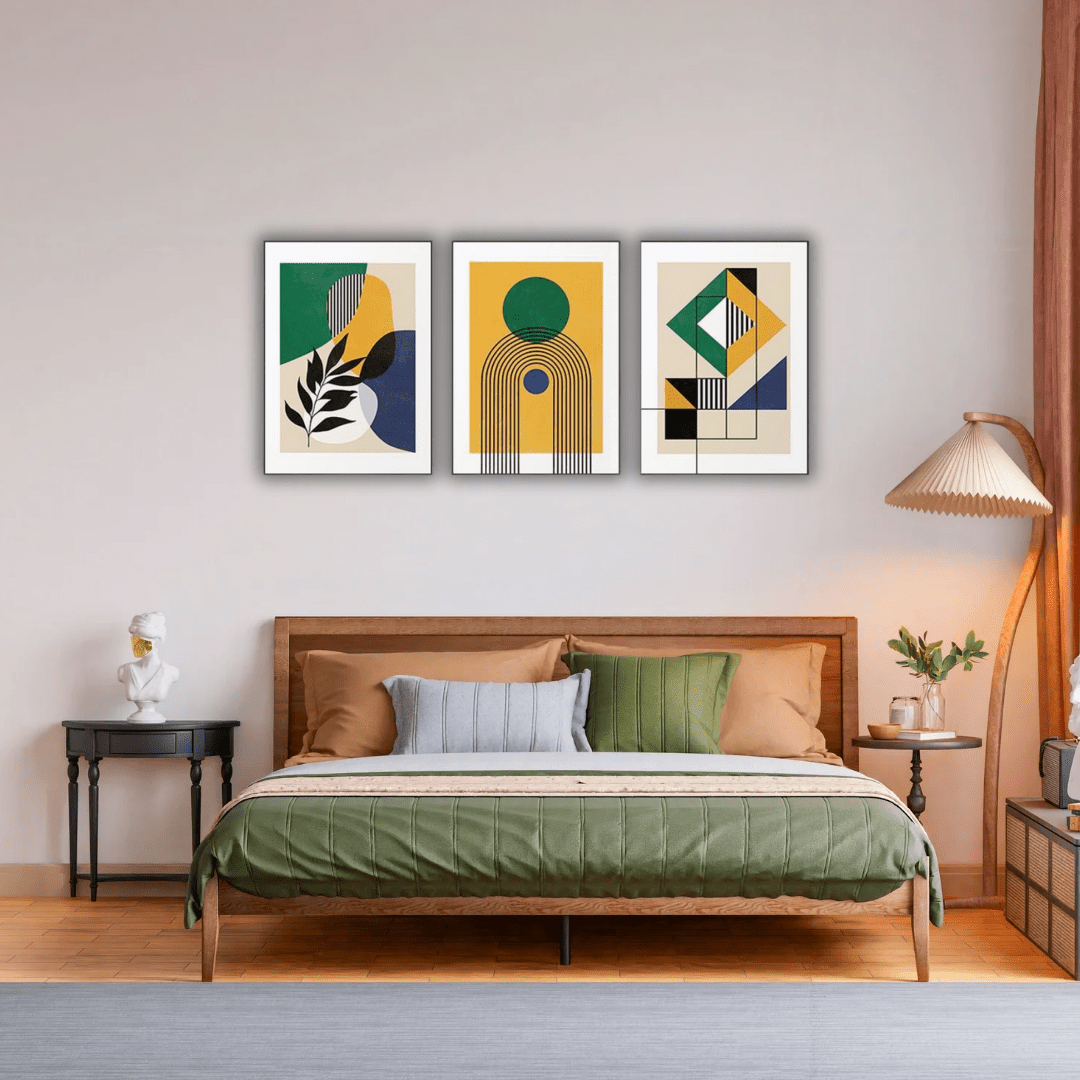 3 Tableaux Abstraits sur Toile pour un Décor Moderne - Tabluxe