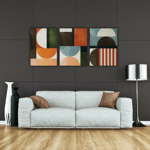 Ensemble de Tableaux Abstraits sur Toile pour Décoration Élégante - Tabluxe

