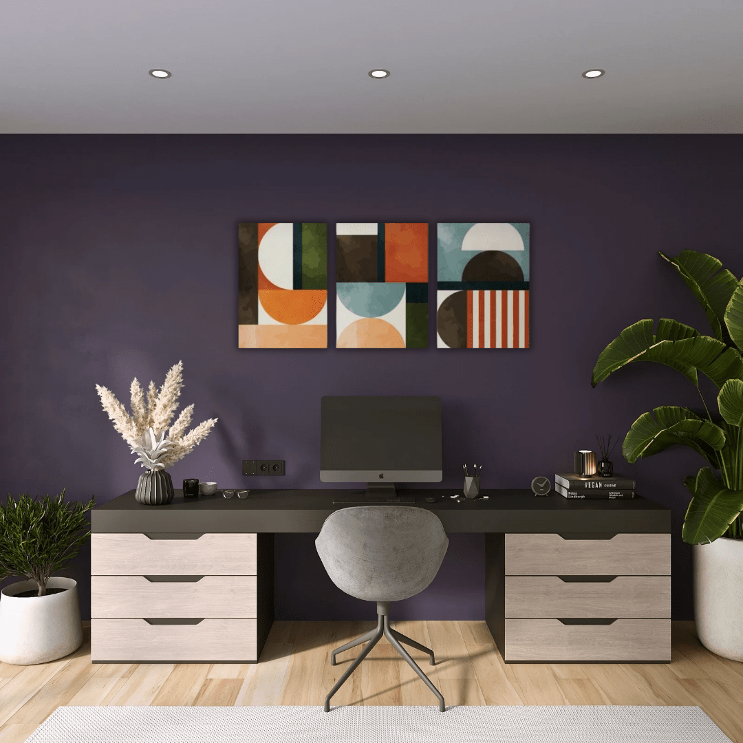 Ensemble de Tableaux Abstraits sur Toile pour Décoration Élégante - Tabluxe